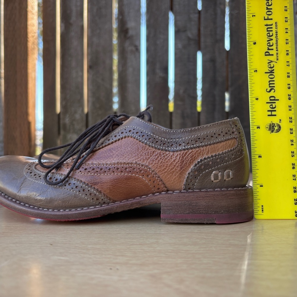 Bed Stu Lita Leather Wingtip Oxford Lace-Up Brogue Detail Shoes In Brown Sz 7 - Picture 15 of 16